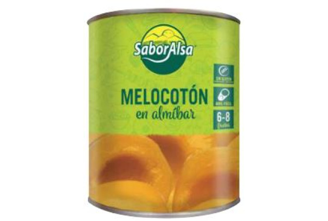 Saboralsa Peach in Syrup – Half Extra Can 1 kg x 12