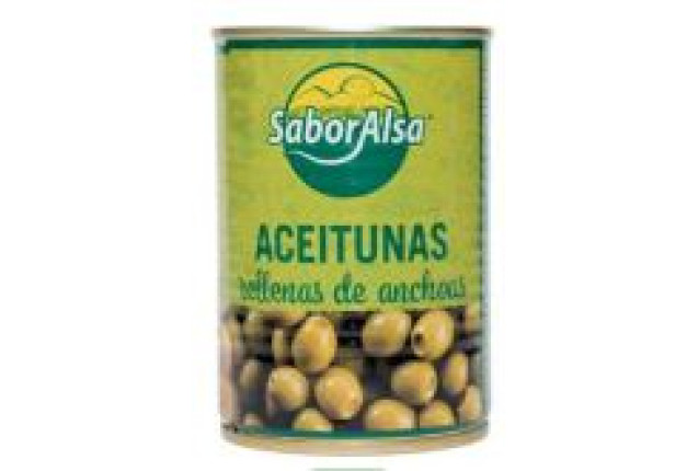 Saboralsa Olives Anchovy Flavor 350 GR (ESCU 120) x 12