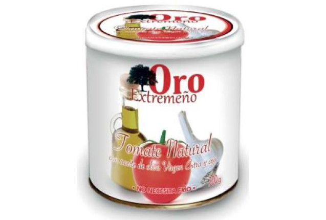 Oro Extremeño Natural Tomato with Extra Virgin Olive Oil and Garlic 700g x 6