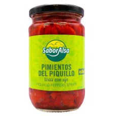 Piquillo Pepper Strips in Garlic Jar 314ml x 12
