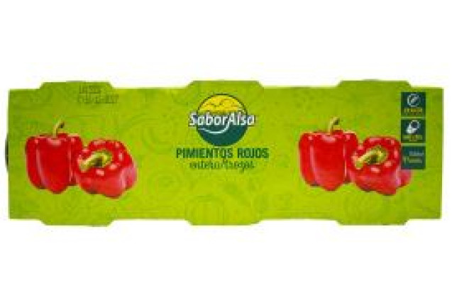 Saboralsa Whole Roast Red Pepper Pack-3 (80g X 3) 240 GR x 14