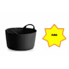 Pongal Large Strong Flexible Bucket 14L Black x 12