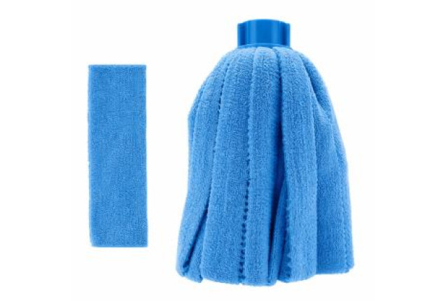Pongal Mini Mop Ultrathin Microfiber Wave Strips Blue x 20