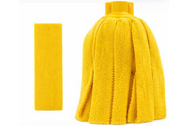 Pongal Mini Mop Ultrathin Microfiber Wave Strips Yellow x 20