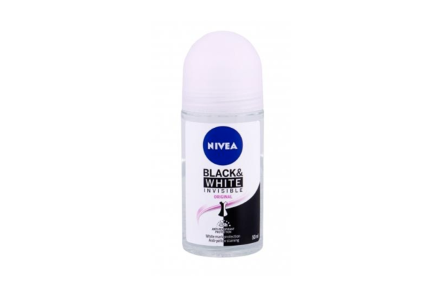 NIVEA 24 Hour Anti-Perspirant Deodorant Roll-On Black & White Clear 50ml x 6