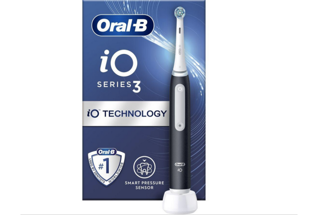 Oral-B Toothbrush Electric iO3 Matt Black – Smart Power for Superior Cleaning x 6