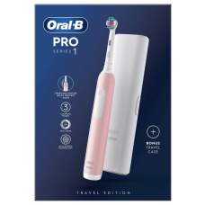 Oral-B Toothbrush Electric Pro 1 3D White Pink & Travel Case x 6