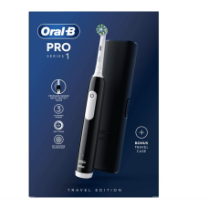 Oral-B Toothbrush Electric Pro 1 Cross Action Black & Travel Case x 6