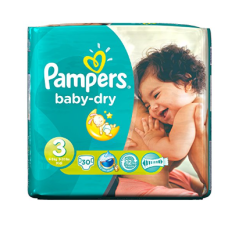 Pampers Baby Dry Carry Pack Nappies Midi