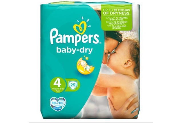 Pampers Baby Dry Size 4 Carry Pack 25 x 4