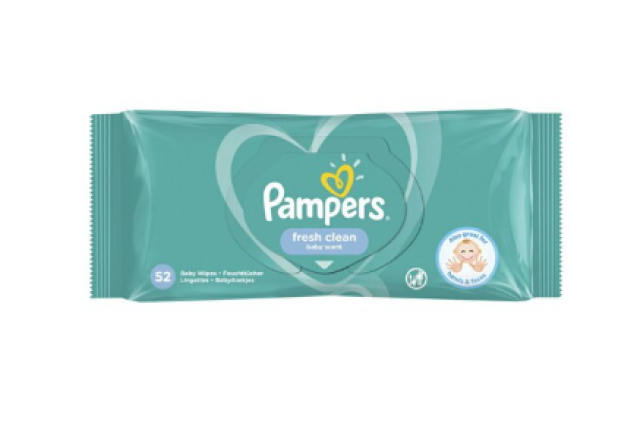 Pampers Baby Wipes Fresh Clean 52 x 12