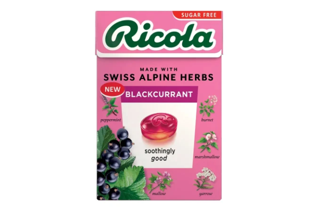 Ricola Lozenges Sugar Free Blackcurrant 45G x 20