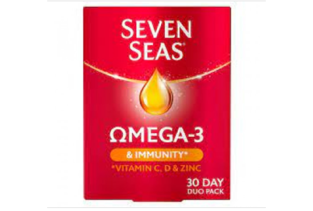Seven Seas Omega 3 & Immunity Capsules & Tablets 30+30 x 3