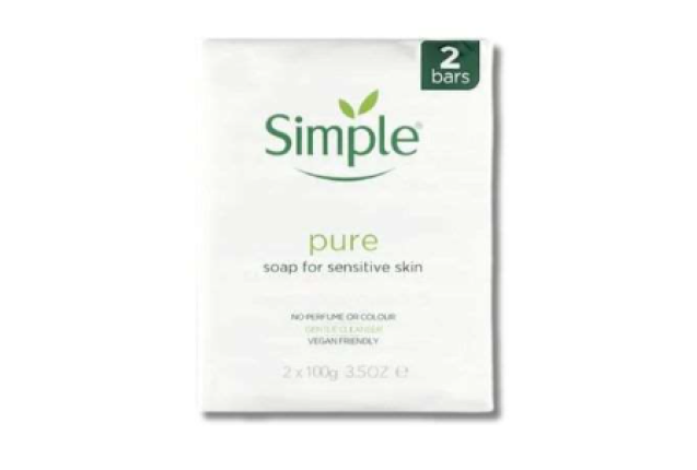 Simple Soap Bar 100g 2 Pack x 24