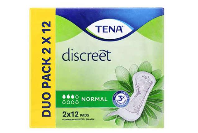Tena Absorbent Pads Lady Discreet Normal Duo 24 x 3