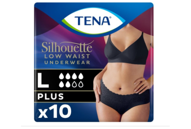 Tena Silhouette Black Plus Pants Large 10 x 2