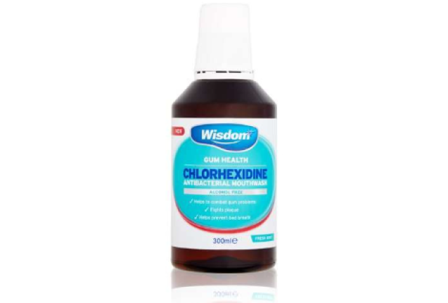 Wisdom Mouthwash Chlorhexidine Digluconate 0.2% Mint Alcohol Free 300Ml x 6