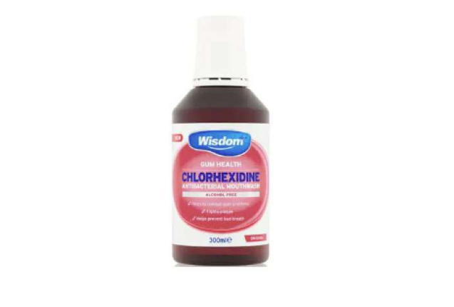 Wisdom Mouthwash Chlorhexidine Digluconate 0.2% Original Alcohol Free 300Ml x 6