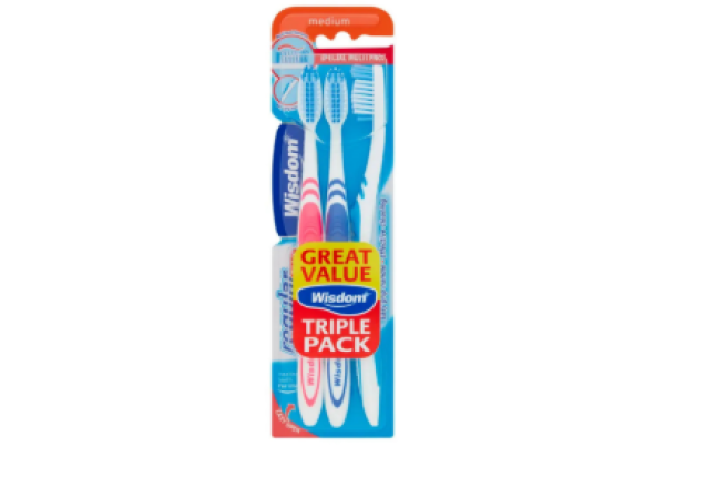 Wisdom Toothbrushes Regular Medium 3 x 6