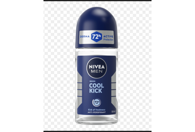 Nivea Men Cool Kick 72H Anti-Perspirant Deodorant Roll-On 50Ml x 6