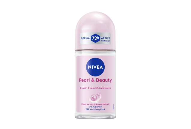 Nivea Pearl & Beauty 72H Anti-Perspirant Deodorant Roll-On 50Ml x 6