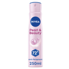Nivea Pearl & Beauty 72H Anti-Perspirant Deodorant Spray 250m x 6