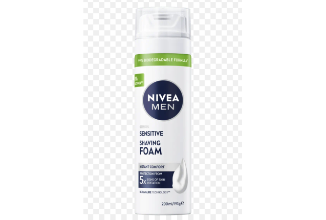 Nivea Men Sensitive Shaving Foam With 0 % Alcohol 200ml x 6