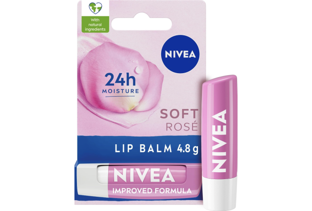 Nivea Soft Rose Lip Balm 4.8G x 12
