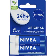 Nivea Original Care Lip Balm Duo Pack 2 X 4.8G x 12