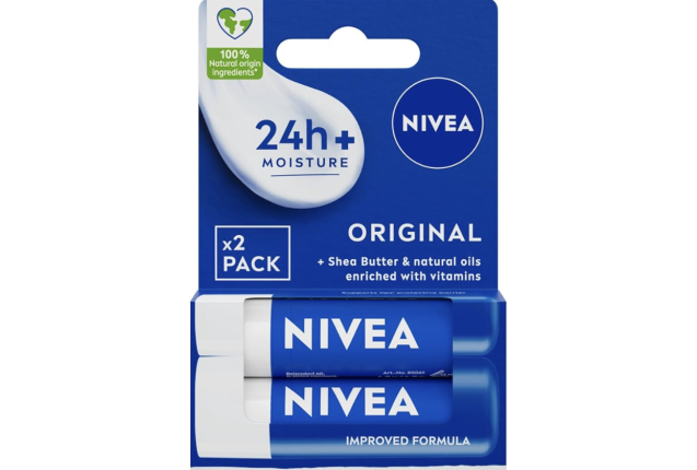 Nivea Original Care Lip Balm Duo Pack 2 X 4.8G x 12