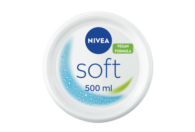 Nivea Soft Moisturiser Cream For Face, Hands And Body, 500Ml x 8