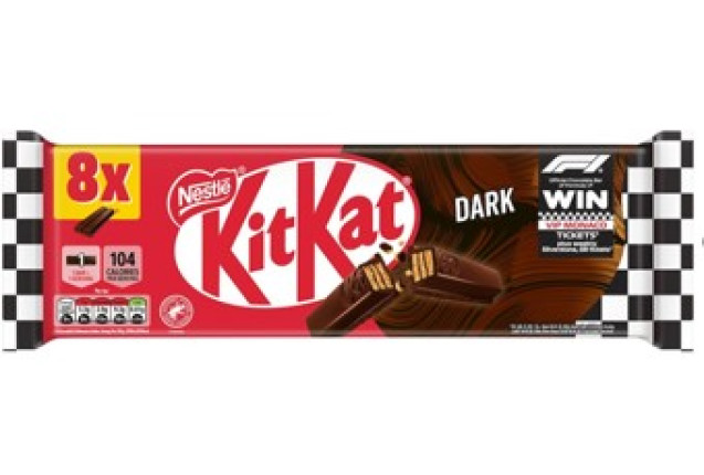 KitKat 2 Finger Dark Chocolate Biscuit Bar 8 Pack Multipack 165.6g x 20