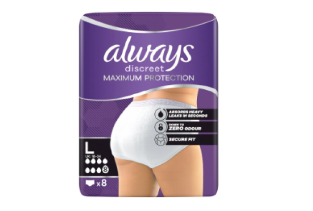 Always Incontinence Range Discreet Heavy Pants Normal Large 8 x 4