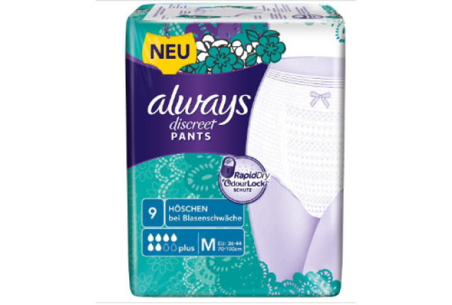 Always Incontinence Range Discreet Pants Medium White Plus 9 x 2