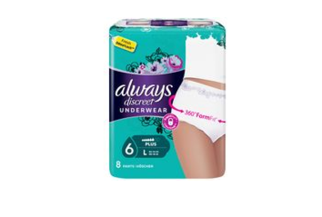Always Incontinence Range Discreet Pants Plus 8 x 2