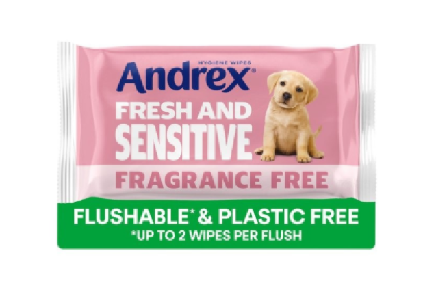 Andrex Moist Hygiene Wipes Fresh & Sensitive Fragrance Free 30 x 12