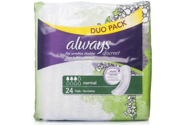 Always Discreet Normal Pads 24'S x 3