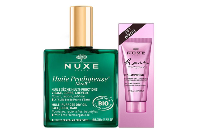 Nuxe Neroli SET Huile Prodigieuse Neroli Oil 100ml + Nuxe Hair Prodigieux High Shine Shampoo 30ml x 36
