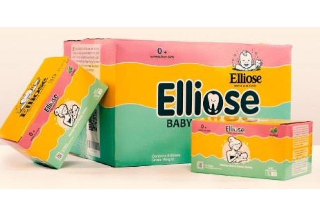 Elliose Baby Oral Wipes – 30 Sachets for Healthy Smiles x 64