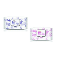 BELUX 72' BABY WET WIPES BLUE & PINK x 12