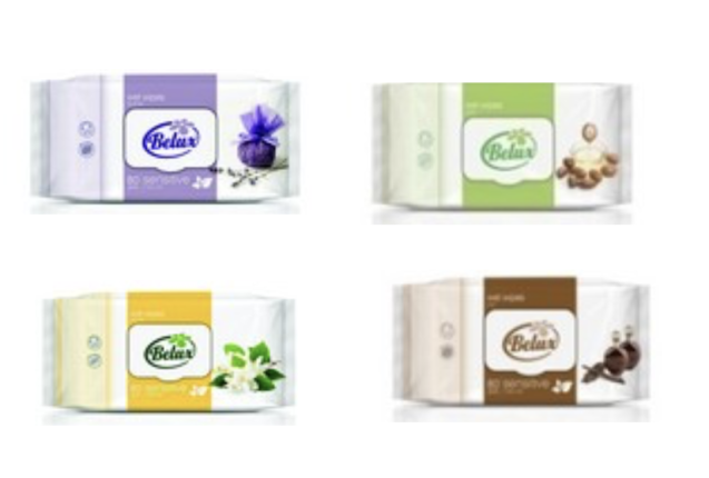BELUX 80' WET WIPES x 12