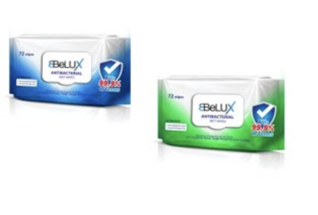 BELUX 72' ANTIBACTERIAL WET WIPES x 12
