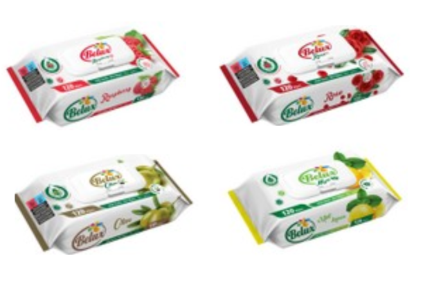 BELUX 120' WET WIPES x 12