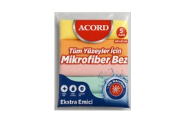 ACORD 5' MICROFIBER CLEANING CLOTH x 12