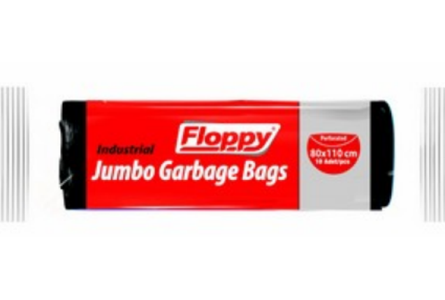FLOPPY 10' IND. TRASH BAGS 80*110 x 20