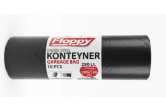 FLOPPY 10' KONTAINER IND TRASH BAGS 120*150 x 8