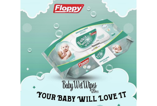 BABY FLOPPY 120' WET WIPES x 24