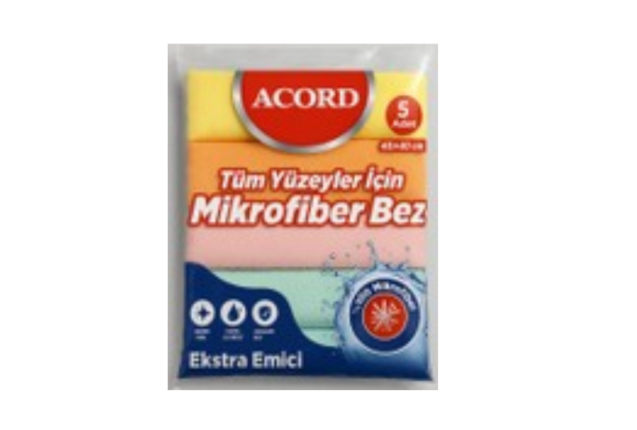 ACORD 5' MICROFIBER CLEANING CLOTH x 12