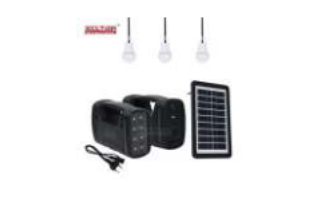 8W Solar Power System (with AC charging British standard plug cable)