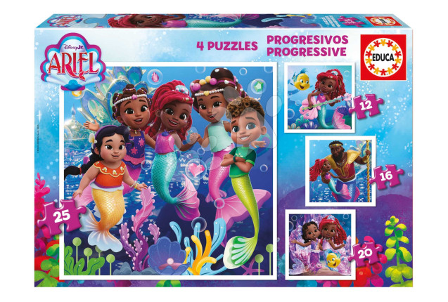 PROGRESSIVE PUZZLES ARIEL (12-16-20-25) x 6